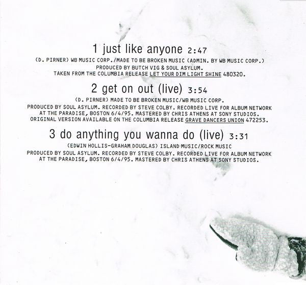 Soul Asylum (2) : Just Like Anyone (CD, Maxi)