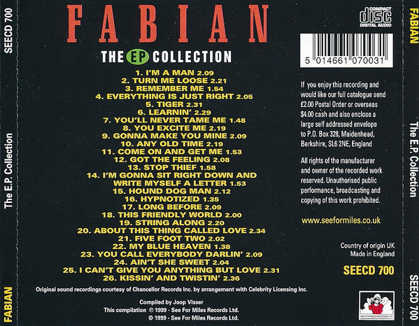 Fabian (6) : The EP Collection (CD, Comp)