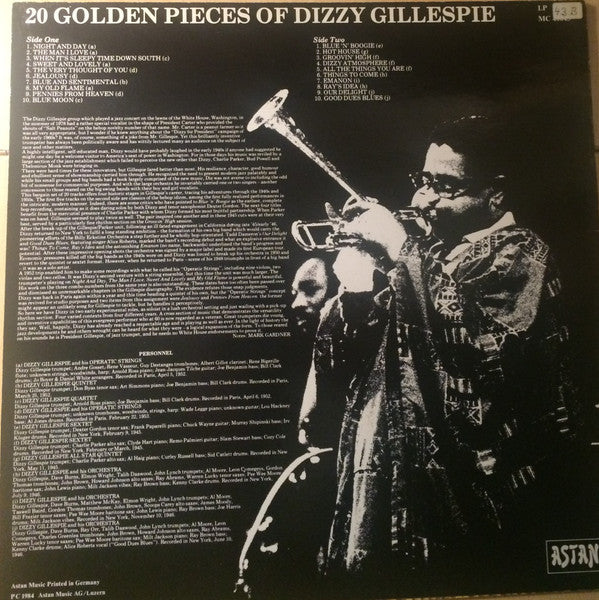Dizzy Gillespie : 20 Golden Pieces Of Dizzy Gillespie (LP, Comp)
