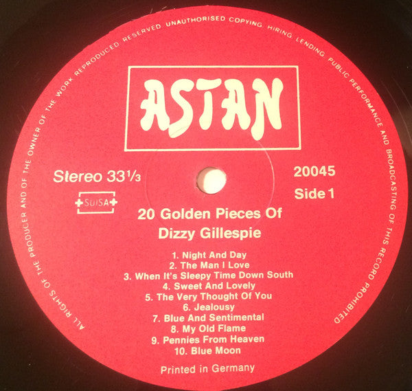 Dizzy Gillespie : 20 Golden Pieces Of Dizzy Gillespie (LP, Comp)