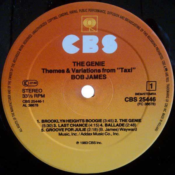 Bob James : The Genie - Themes & Variations From The TV Series "Taxi" (LP)