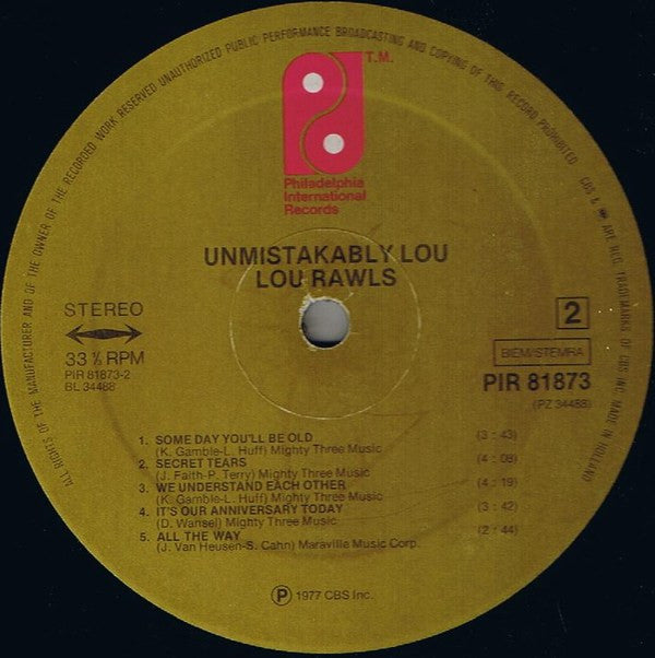 Lou Rawls : Unmistakably Lou (LP, Album)