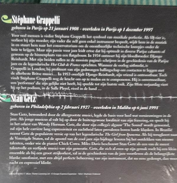 Stéphane Grappelli, Stan Getz : De Legendes Van De Jazz (2xCD, Comp)