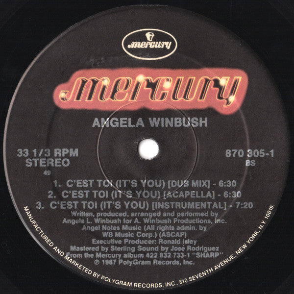 Angela Winbush : C'est Toi (12", Single)