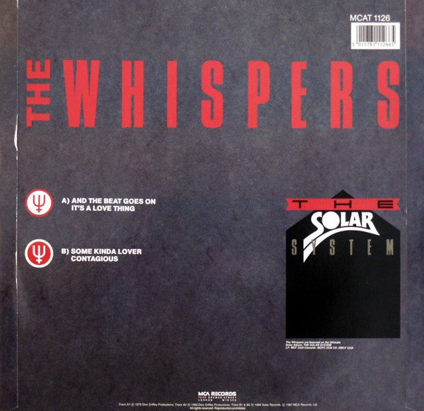The Whispers : And The Beat Goes On (12")