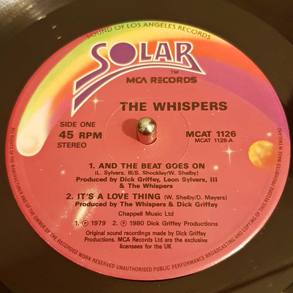 The Whispers : And The Beat Goes On (12")