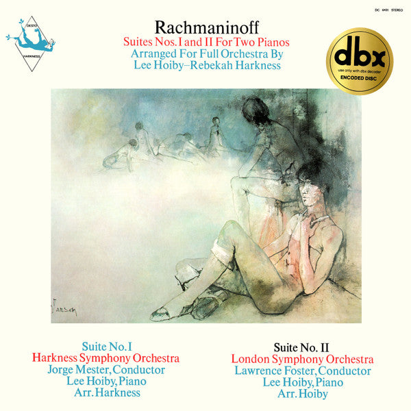Lee Hoiby, Rebekah Harkness : Rachmaninoff Suites Nos. I and II For Two Pianos - DBX (LP, Album, dbx)