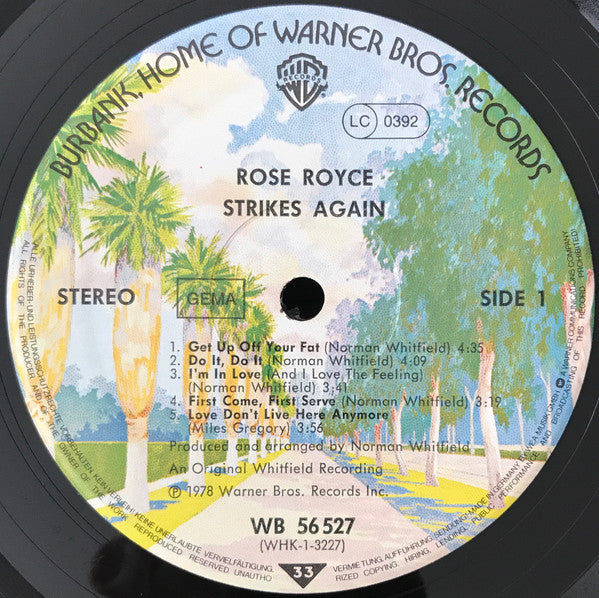 Rose Royce : Strikes Again (LP, Album, Emb)