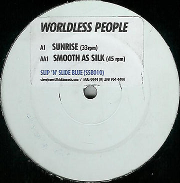 Worldless People : Sunrise / Smooth As Silk (12", Promo, W/Lbl, Sti)