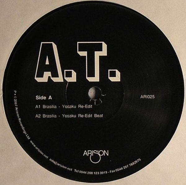 A. T.* / M. R.* : Brasilia (Yosaku Re-Edit) / Night Travel (Yam Who ? Re-Edit) (12")