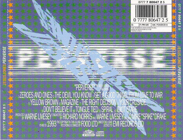 Jesus Jones : Perverse (CD, Album)