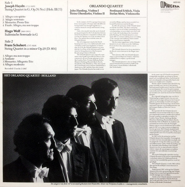 Orlando Quartet - Franz Schubert / Joseph Haydn / Hugo Wolf : String Quartets • Streichquartette (LP, Album)
