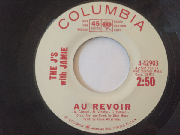 The J's With Jamie : Here's Love / Au Revoir (7", Single, Promo)