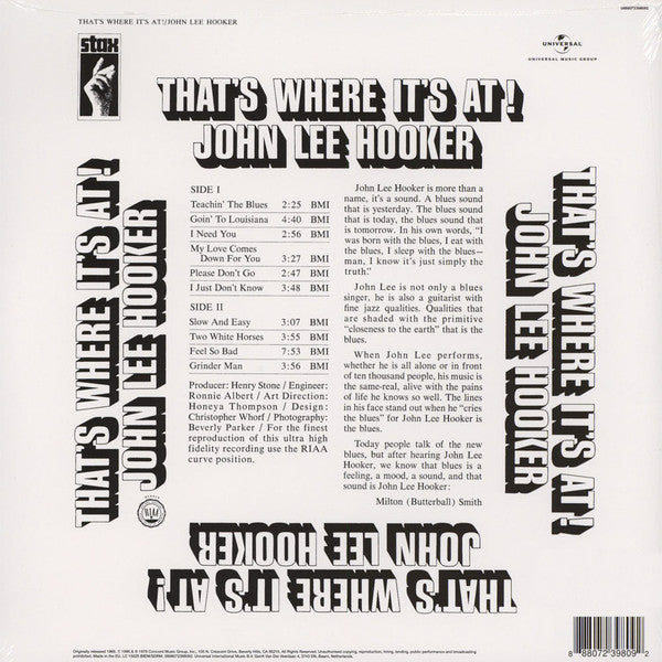John Lee Hooker : That's Where It's At (LP, Album, RE)