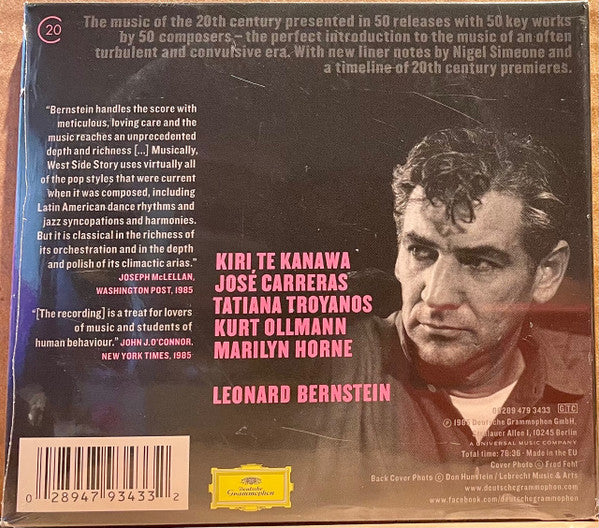 Leonard Bernstein · Kiri Te Kanawa · José Carreras · Tatiana Troyanos · Kurt Ollmann · Marilyn Horne : West Side Story (CD, Car)