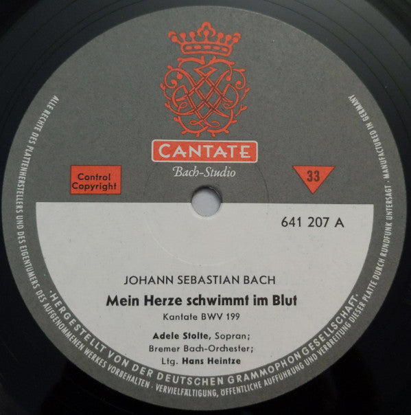 Johann Sebastian Bach : Mein Herze Schwimmt Im Blut / Meine Seele Rühmt Und Preist (LP, Mono)