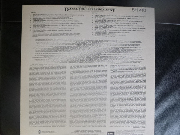 Fred Rich And His Orchestra : Dance The Depression Away - New York 1929-1931 (LP, Comp, Mono)