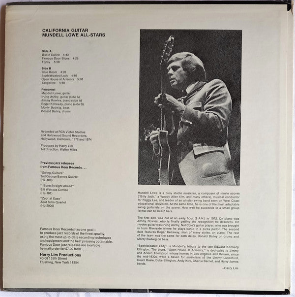 Mundell Lowe : California Guitar (LP, Album)