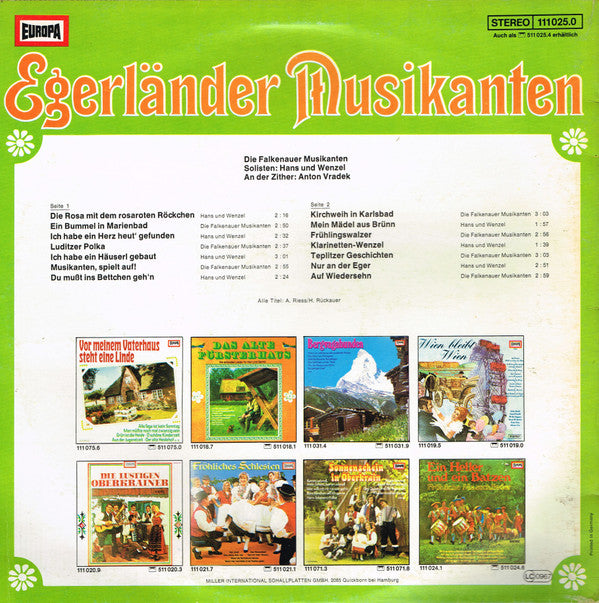 Die Falkenauer Musikanten, Hans Und Wenzel : Egerländer Musikanten (LP, Mono)
