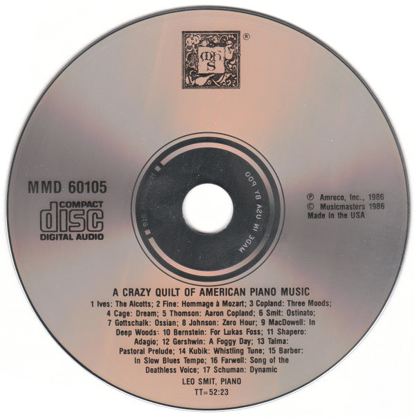 Leo Smit : A Crazy Quilt Of American Piano Music (CD, Album)