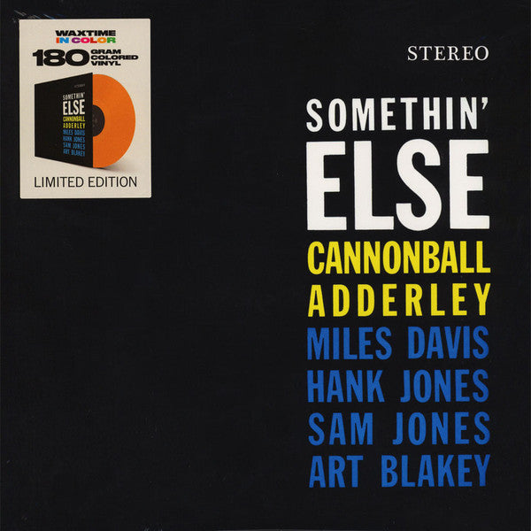 Cannonball Adderley, Miles Davis, Hank Jones, Sam Jones, Art Blakey : Somethin' Else (LP, Album, Ltd, RE, Ora)