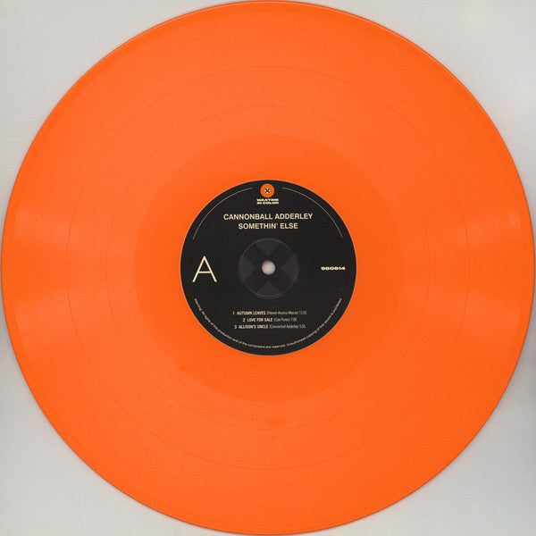 Cannonball Adderley, Miles Davis, Hank Jones, Sam Jones, Art Blakey : Somethin' Else (LP, Album, Ltd, RE, Ora)