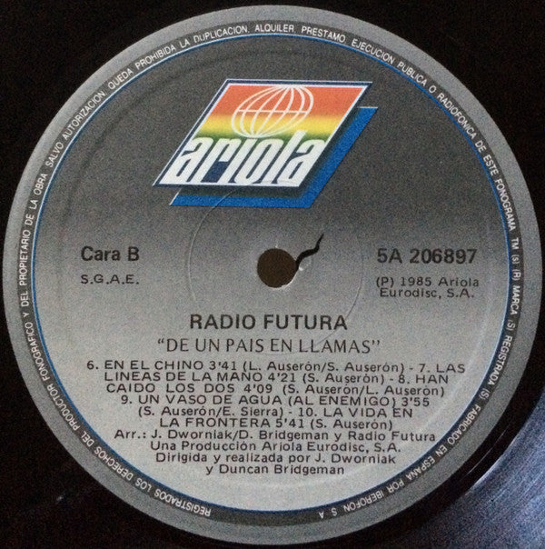 Radio Futura : De Un País En Llamas (LP, Album, RE)