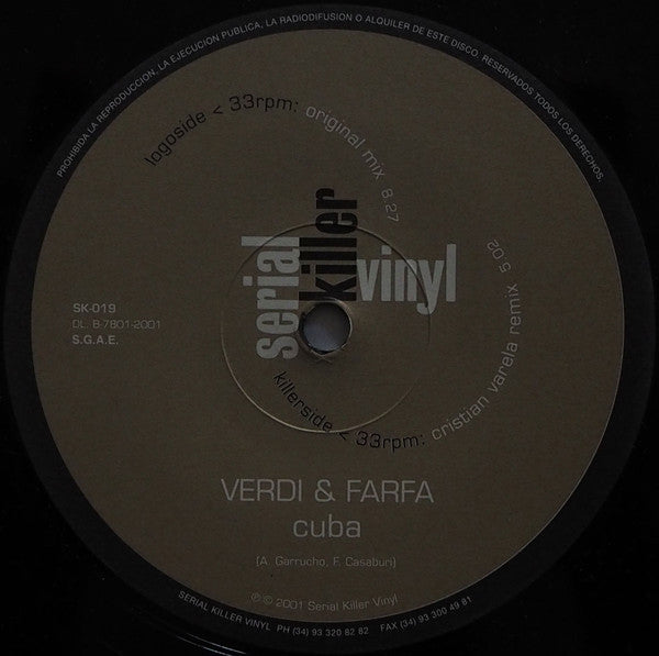 Tony Verdi & Francesco Farfa : Cuba (12")