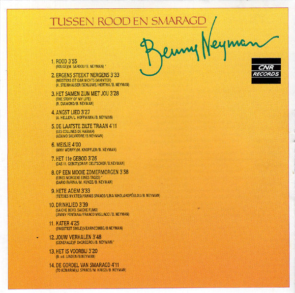 Benny Neyman : Tussen Rood En Smaragd (CD, Album)