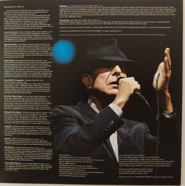 Leonard Cohen : Songs From The Road (2xLP, RE)