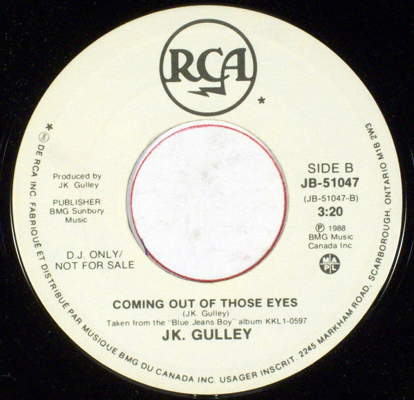 J.K. Gulley : If He's Like Me / Coming Out Of Those Eyes (7", Single, Promo)