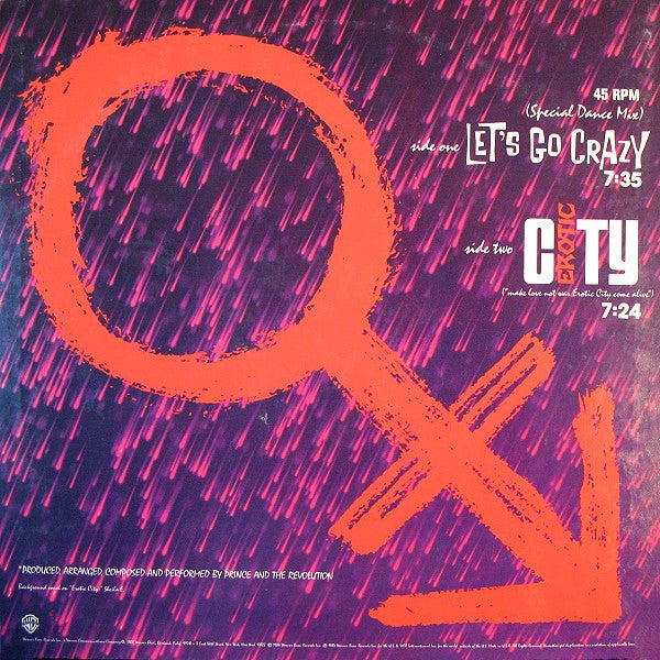 Prince And The Revolution : Let's Go Crazy (12", Maxi, SRC)