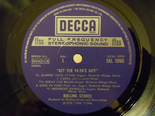 The Rolling Stones : Get Yer Ya-Ya's Out! (The Rolling Stones In Concert) (LP, Album)