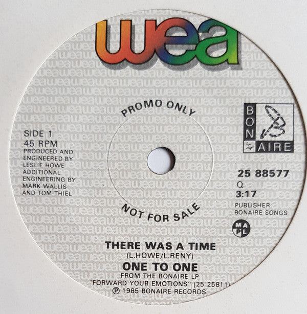 One To One : There Was A Time (7", Promo)