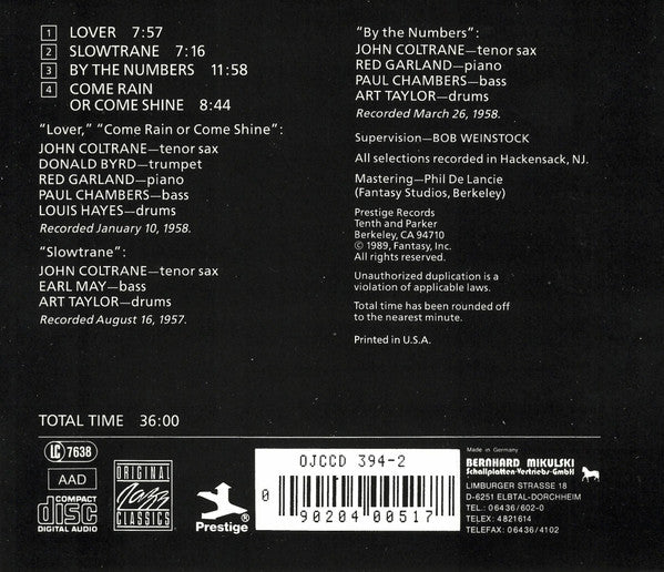John Coltrane : The Last Trane (CD, Album, RE)