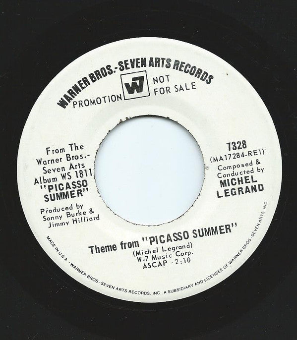 Michel Legrand : Theme From "Picasso Summer" (7", Single, Promo)