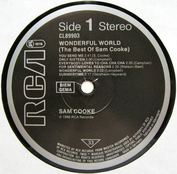 Sam Cooke : Wonderful World (The Best Of Sam Cooke) (LP, Comp)