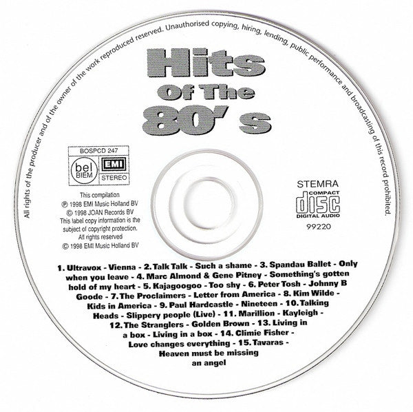 Various : Hits Of The 80's (CD, Comp)