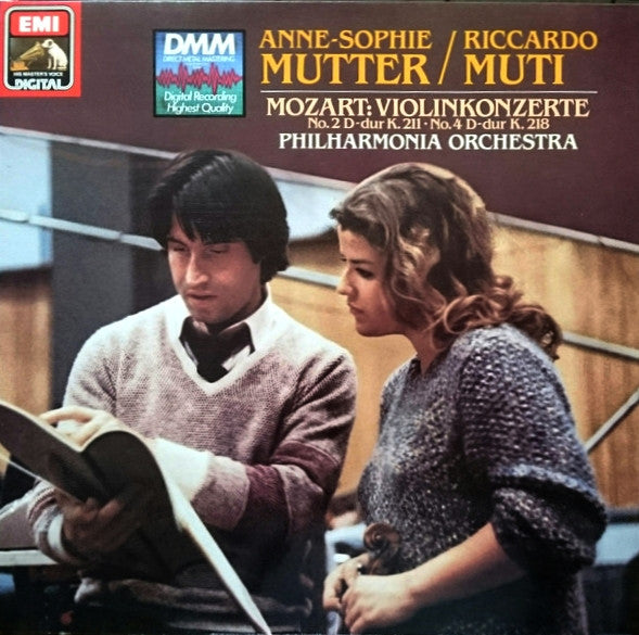 Anne-Sophie Mutter / Riccardo Muti, Mozart*, Philharmonia Orchestra : Violinkonzerte No.2 D-dur K.211 · No.4 D-dur K.218 (LP)