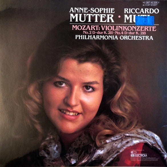 Anne-Sophie Mutter / Riccardo Muti, Mozart*, Philharmonia Orchestra : Violinkonzerte No.2 D-dur K.211 · No.4 D-dur K.218 (LP)