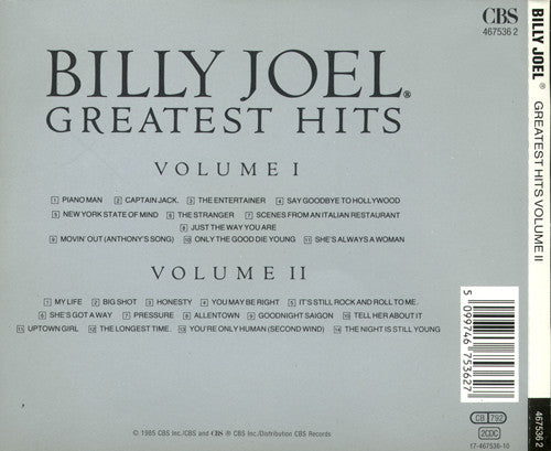Billy Joel : Greatest Hits Volume I & Volume II (2xCD, Comp, RP)