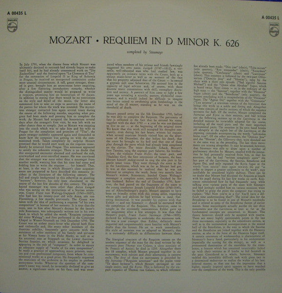 W. A. Mozart* / Teresa Stich-Randall, Ira Malaniuk, Waldemar Kmentt, Kurt Böhme, Franz Schütz, Wiener Staatsopernchor, Wiener Symphoniker, Karl Böhm : Requiem In D Minor K 626 (LP, Mono)