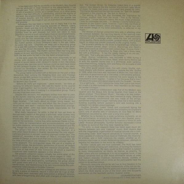 The Modern Jazz Quartet : The Art Of The Modern Jazz Quartet - The Atlantic Years (2xLP, Comp)