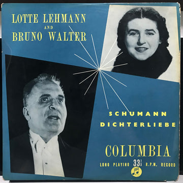 Lotte Lehmann, Bruno Walter, Robert Schumann : Dichterliebe, Op. 48 (10", Mono)