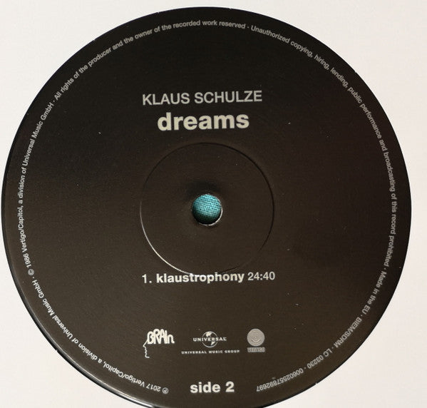Klaus Schulze : Dreams (LP, Album, RE, RM, 180)