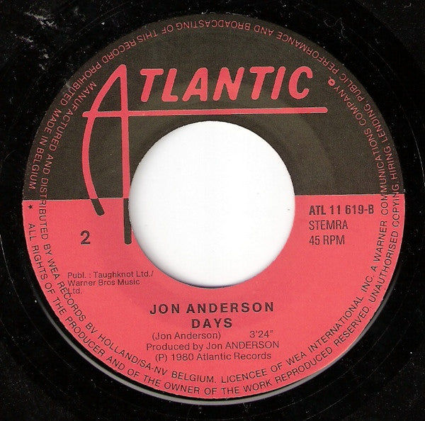 Jon Anderson : Some Are Born (7", Single)