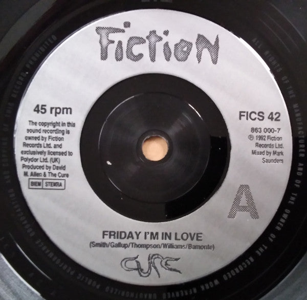 The Cure : Friday I'm In Love (7", Single, Sil)