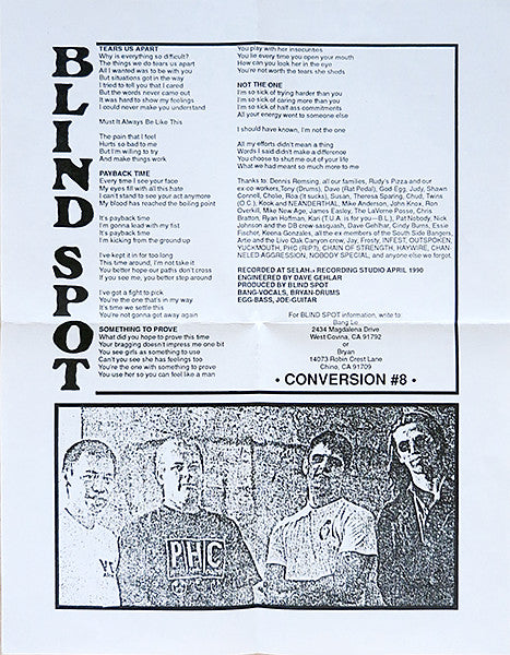 Blind Spot : All This Hate (7")