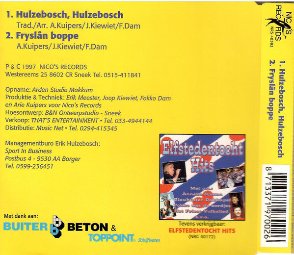 Erik Hulzebosch With Special Guest Fokko Met De Bordjes : Hulzebosch, Hulzebosch (CD, Single)