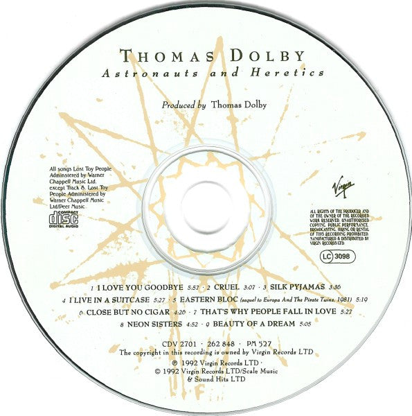 Thomas Dolby : Astronauts & Heretics (CD, Album)